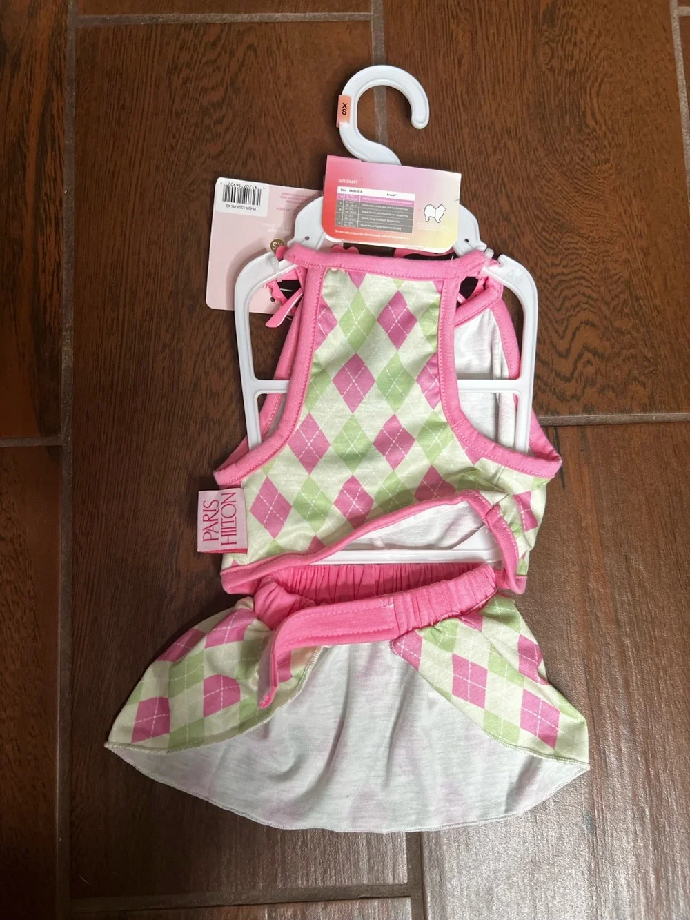 Paris Hilton Pet Apparel Dog Clothes with Sunglasses Geometric Pink Set XS